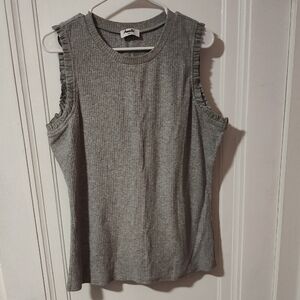 Amalli Talli XL Tall Gray Ribbed Tank